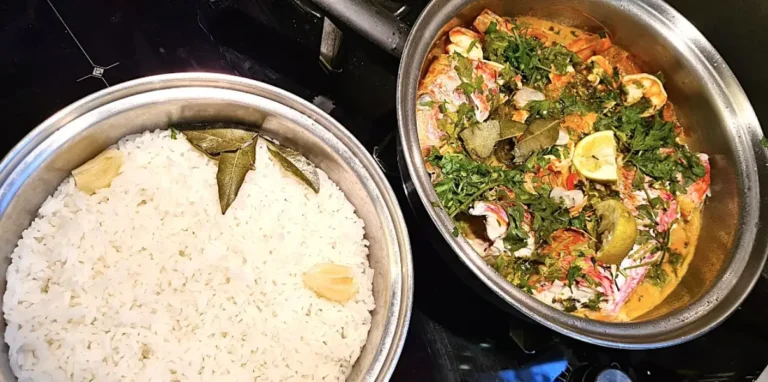 Poisson rouget barbet jus de carotte riz blanc belisataweer